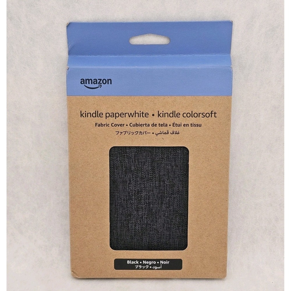 NIOB Amazon Fabric Cover Black 12th Gen Kindle Paperwhite & 1st Gen Colorsoft